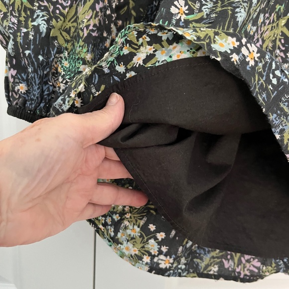 LC Lauren Conrad Romantic Floral Square Neck 3/4 Sleeve Blouse size Small - Picture 4 of 11